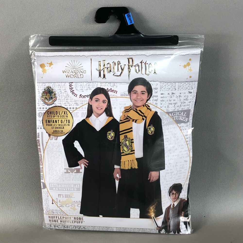 Warner Bros. Hufflepuff Kids Robe Costume Size Child L/XL